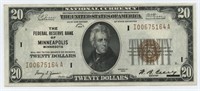 1929 $20 National Currency - The Federal Reserve