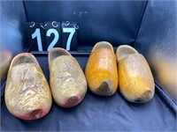 2 Pair Of Vtg Dutch Wooden Shoes-See Pictures