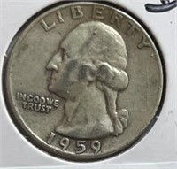 1959D Washington Quarter Silver