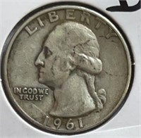 1961D Washington Quarter Silver