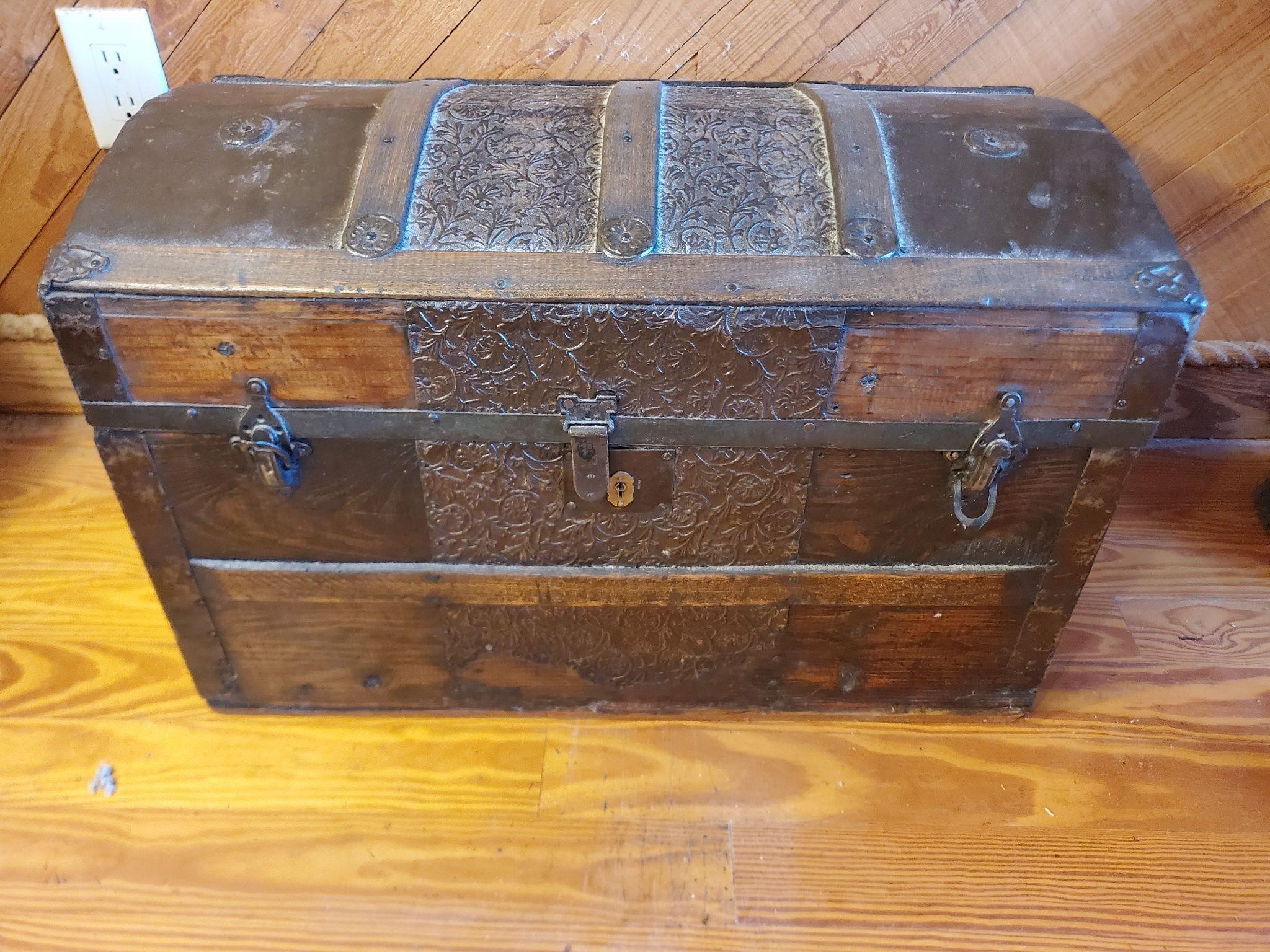 Antique chest trunk