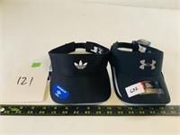 2pcs Under Armor & Adidas Sun Visors