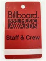Billboard 1992 Music Awards Staff & Crew Pass
