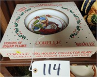 (2) Corelle 1991 Christmas Plates, NIB