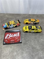 Die cast scale model NASCAR stock cars and