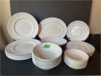 7 Piece place setting /serving bowl & platter by