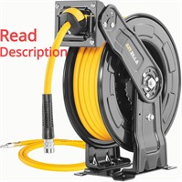 Premium Steel Retractable Air Hose Reel  3/8x65Ft