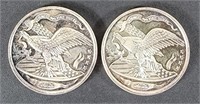 SilverTowne Eagle 1 oz. Fine Silver .999 Coins (2)