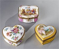 Meissen Porcelain Trinket Boxes