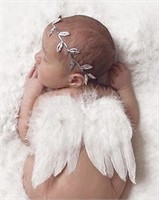 White angel wings prop for newborn photography