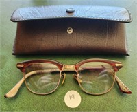 Vintage Shuron 1/20 12KT GF HornRim Glasses