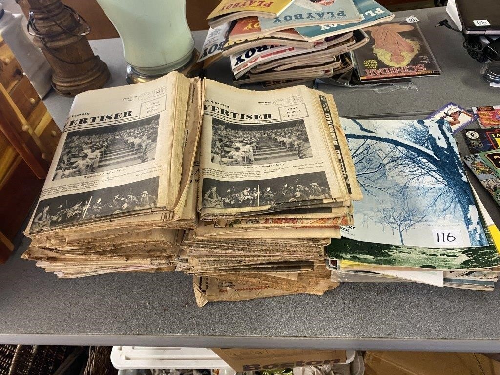 Large Lot Madison county ephemera, newspapers