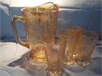 Marigold pitcher and 4 glasses KITCHEN KITCHEN