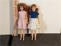 1964 Skipper + Midge dolls
