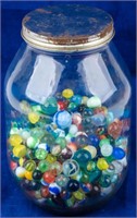 Large Lot Vintage Toy Glass & Agate Marbles