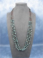 Multi Strand Turquoise/ Heshi Necklace