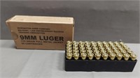 50  Rounds-- Remington 9MM Luger ammunition