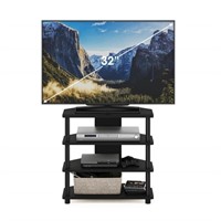 Turn-N-Tube 24 in. Black Particle Board TV Stand F