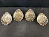 (4) VINTAGE WMA ROGERS CLAM SHELL SILVERPLATED ...