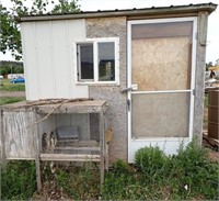 8'X8' CHICKEN COOP, WIRED FOR ELECTRICITY,