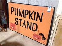 Large metal Pumpkin Stand sign. 72" x 48"