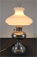 Rayo Nickel Plated Oil Lamp Converted to Electric