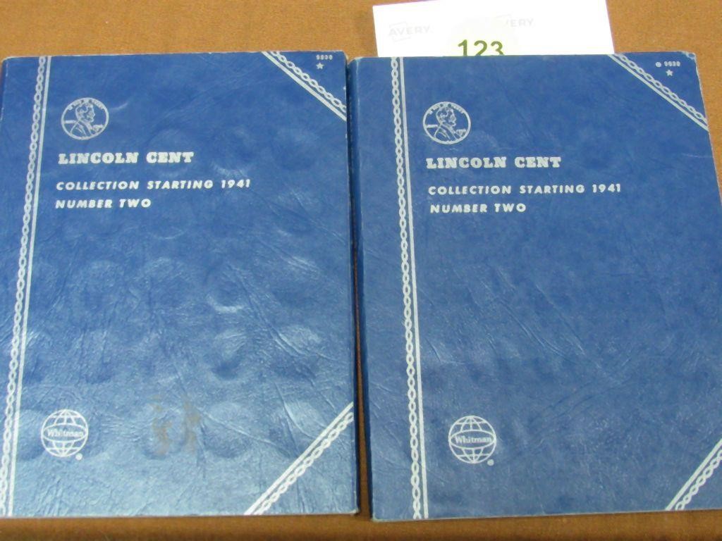 2 pc Lincoln cent collection books