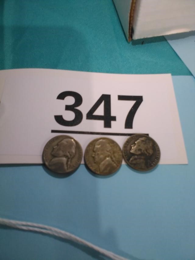 3 WWII Jefferson Nickels