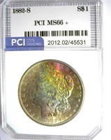 1882-S Morgan PCI MS-66+ Rainbow Toning
