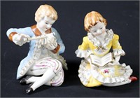 2pc Vintage Orion Porcelain Victorian Figurines -4