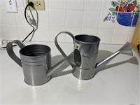 2 Metal Watering Cans