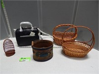 Baskets and a purse