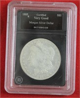 1885O  Morgan silver dollar