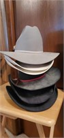 Assorted cowboy hats