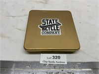 State Bicycle Company Advertising Tin