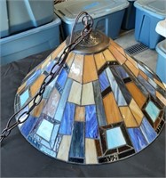 Stained glass Chandelier 21" Diameter
