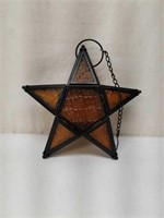 Stained Glass & Metal Framed 3D Star Candle Hold