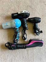 Assorted hair dryers