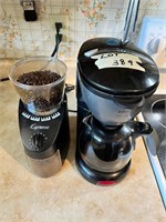 Coffee grinder and coffee maker