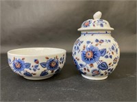 1979 Estee Lauder Porcelain Bowl, Lidded Jar