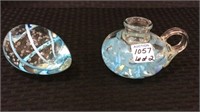 Lot of 2 Glass Paperweights