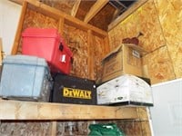 2 Used Ceiling Fans, 3 Empty Tool Boxes