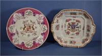 Two 19th century porcelain plates attr Sampson