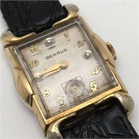 Benrus 10k Rolled Gold Plate Vintage Wrist Watch