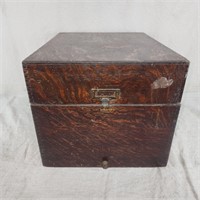 Antique tiger oak Macey file box