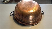 Large Vintage Copper Pot/Bowl 16 in Wide and 6 in