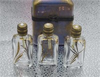 Vintage Perfume Bottles in Case