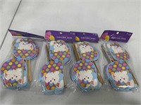 NEW - Lot of 4pkg - Easter Bunny/Egg Cupcake Picks