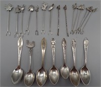 Sterling Souvenir Spoons & Cocktail Forks