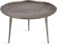Kate and Laurel Alessia Modern Round Metal Coffee